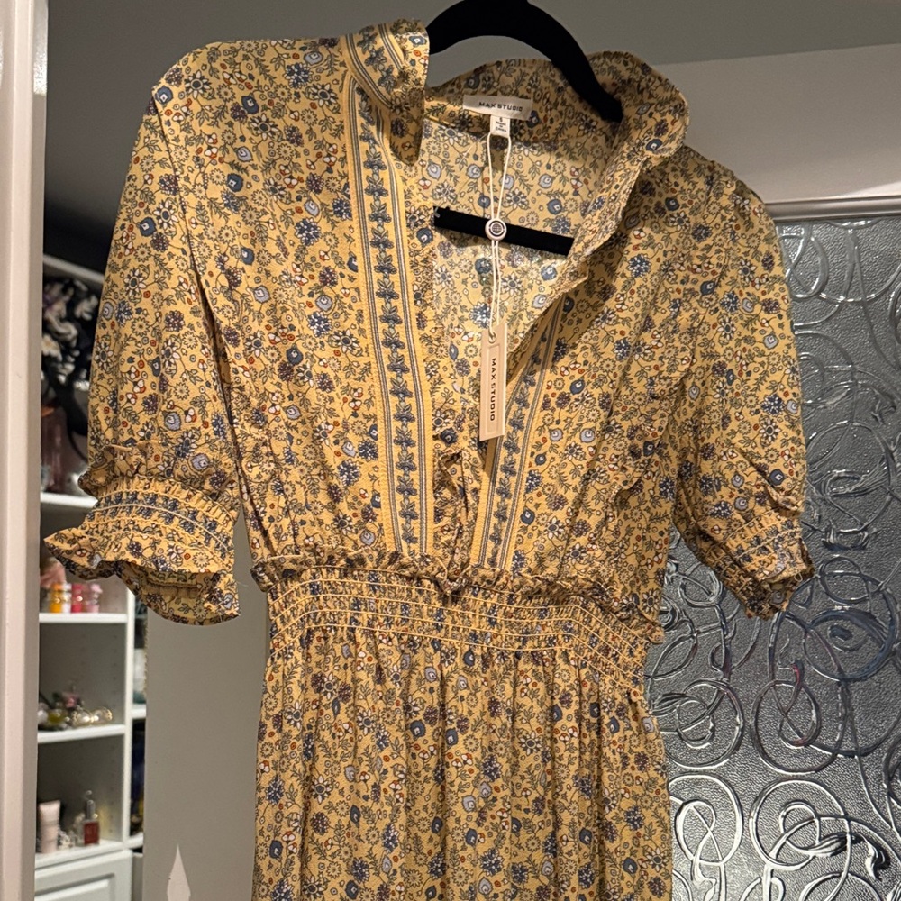 UO Studio Yellow Floral Maxi Dress - Picture 3 of 5